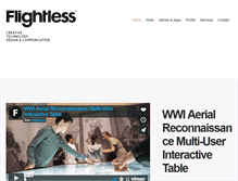 Tablet Screenshot of flightless.co.nz